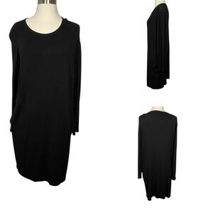 Eileen Fisher Black Long Sleeve Tunic Dress